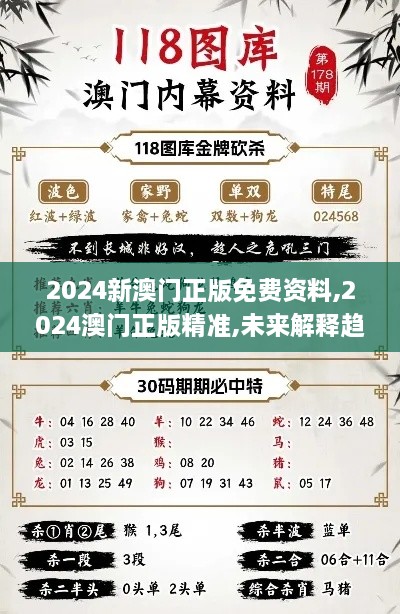 2024新澳门正版免费资料,2024澳门正版精准,未来解释趋势定义_KGZ4.23.63潮流版