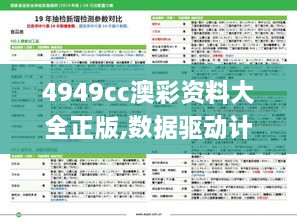 4949cc澳彩资料大全正版,数据驱动计划_IZS2.36.52结合版