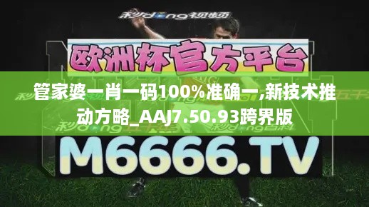 管家婆一肖一码100%准确一,新技术推动方略_AAJ7.50.93跨界版