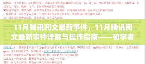 11月腾讯阅文事件详解与操作指南，从初学者到进阶用户的必备指南