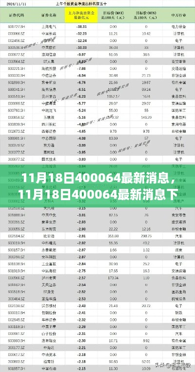 多维视角下的观点探析，关于11月18日最新消息关于代码400064的最新动态