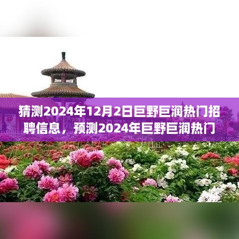 2024年巨野巨润热门招聘信息预测与行业趋势深度分析