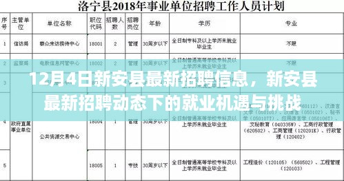 12月4日新安县最新招聘信息，就业机遇与挑战一览