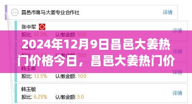 昌邑大姜热门价格深度剖析——2024年12月9日评测与预测