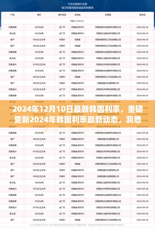 2024年韩国利率最新动态，洞悉未来金融走向的风向标