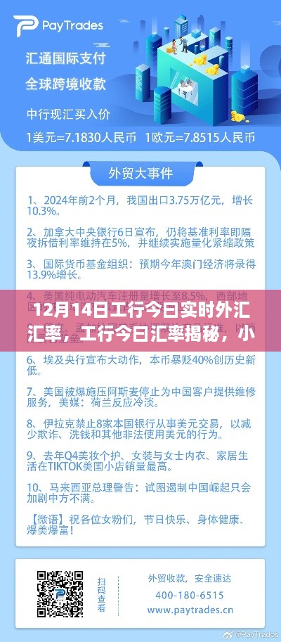 工行今日实时外汇汇率揭秘，小巷深处的外汇特色小店探秘之旅