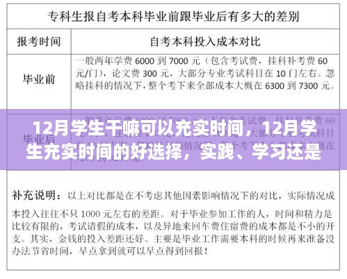 12月学生充实时间的选择，实践、学习还是娱乐？