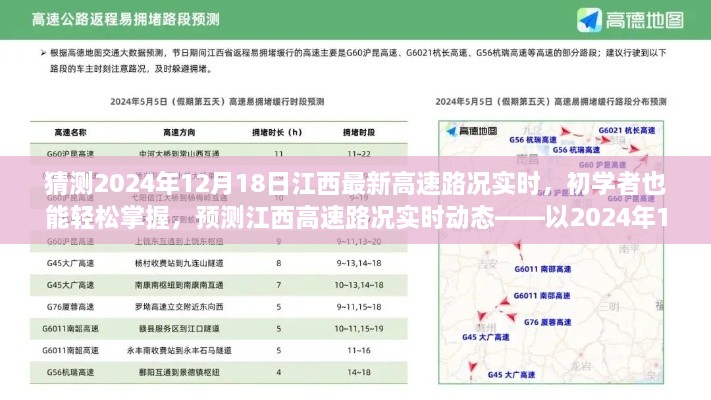 2024年12月18日江西高速路况实时预测与初学者指南