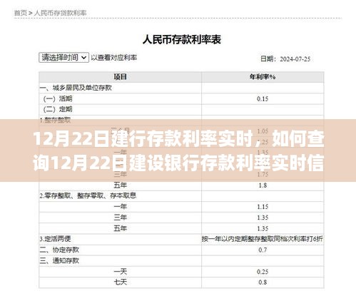 12月22日建设银行存款利率实时查询指南——初学者与进阶用户必看