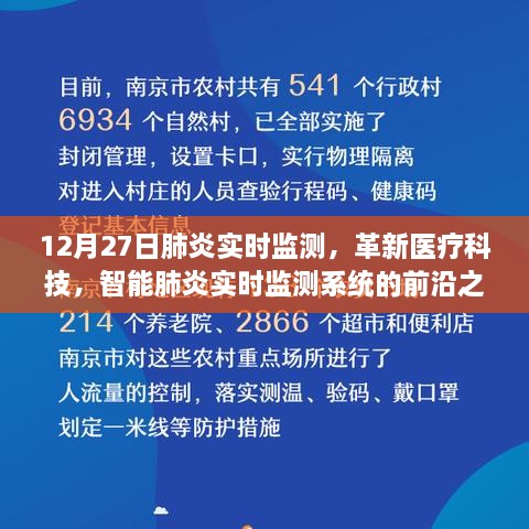 革新医疗科技，智能肺炎实时监测系统的前沿探索与实时追踪之旅（12月27日）