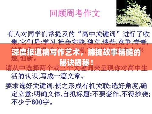 深度报道稿写作艺术，捕捉故事精髓的秘诀揭秘！