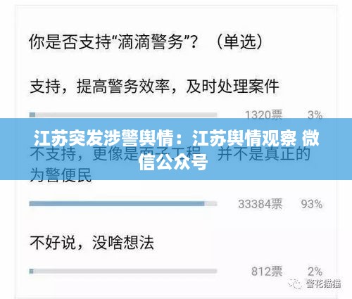 江苏突发涉警舆情：江苏舆情观察 微信公众号 