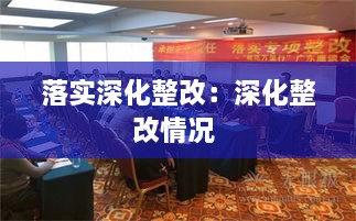 落实深化整改：深化整改情况 