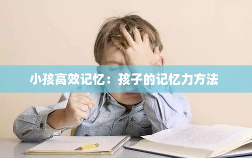 小孩高效记忆：孩子的记忆力方法 