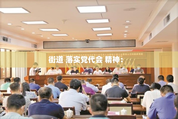 街道 落实党代会 精神： 