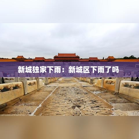 新城独家下雨：新城区下雨了吗 