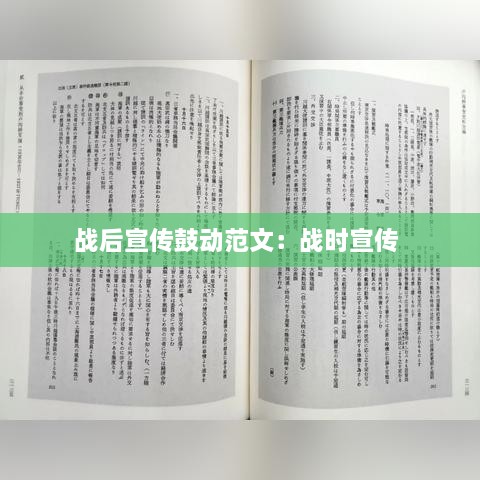 战后宣传鼓动范文：战时宣传 