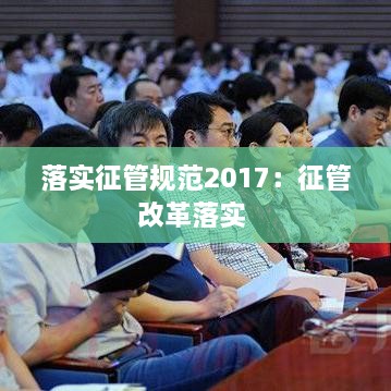 落实征管规范2017：征管改革落实 