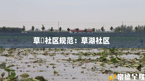 草塯社区规范：草湖社区 