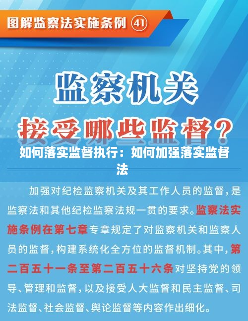 如何落实监督执行：如何加强落实监督法 