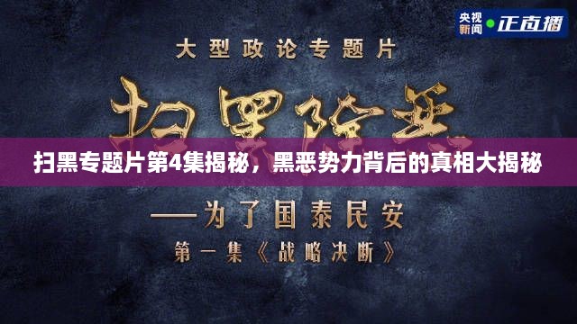 扫黑专题片第4集揭秘，黑恶势力背后的真相大揭秘