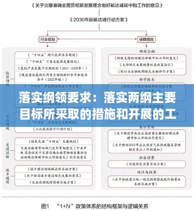 落实纲领要求：落实两纲主要目标所采取的措施和开展的工作 