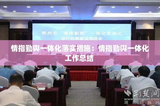 情指勤舆一体化落实措施：情指勤舆一体化工作总结 