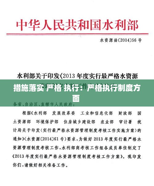 措施落实 严格 执行：严格执行制度方面 