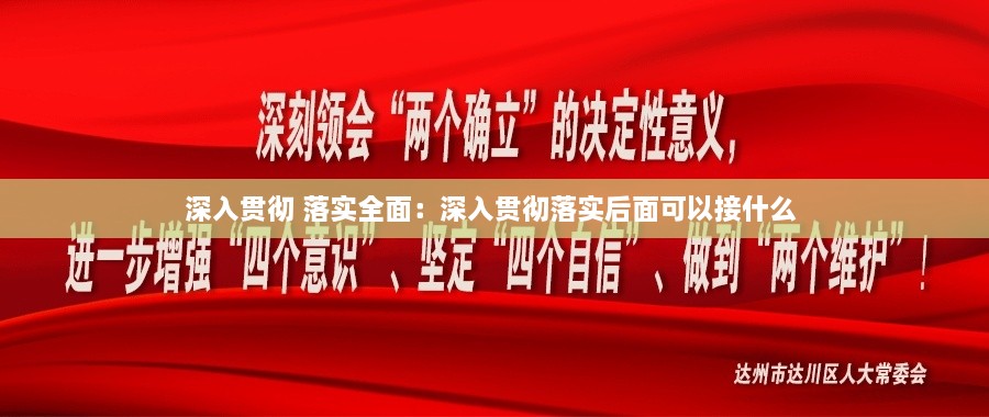 深入贯彻 落实全面：深入贯彻落实后面可以接什么 