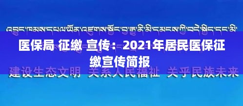 医保局 征缴 宣传：2021年居民医保征缴宣传简报 