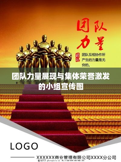 团队力量展现与集体荣誉激发的小组宣传图