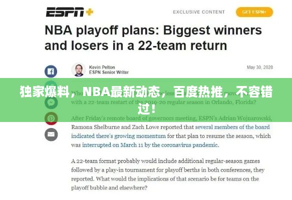 独家爆料，NBA最新动态，百度热推，不容错过！