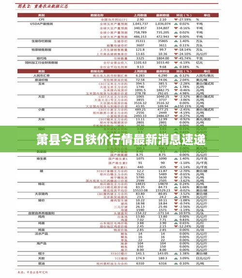 萧县今日铁价行情最新消息速递