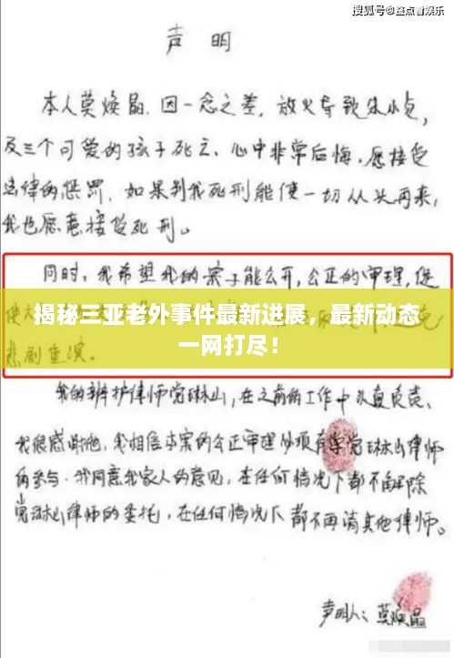 揭秘三亚老外事件最新进展，最新动态一网打尽！