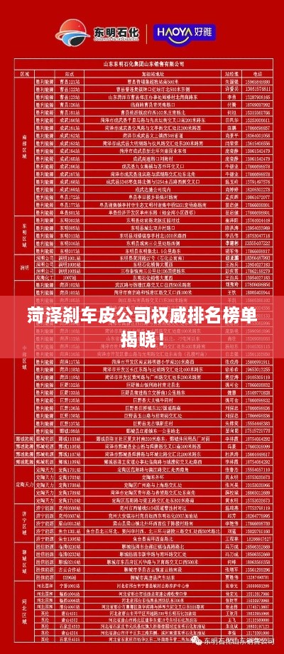 菏泽刹车皮公司权威排名榜单揭晓！