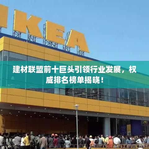 建材联盟前十巨头引领行业发展，权威排名榜单揭晓！