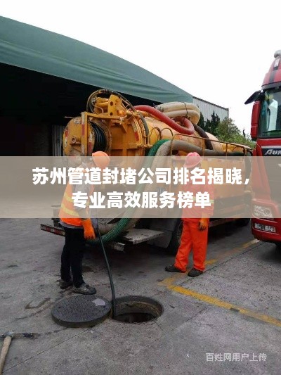 苏州管道封堵公司排名揭晓，专业高效服务榜单